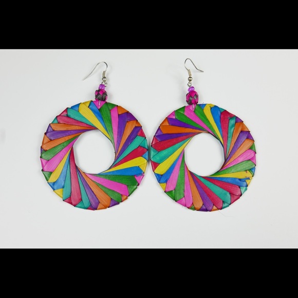 Oversized Wood Rainbow Hoops - Picture 5 of 6